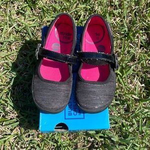 Stride Rite toddler girls 9.5M Black Dress shoes EUC
